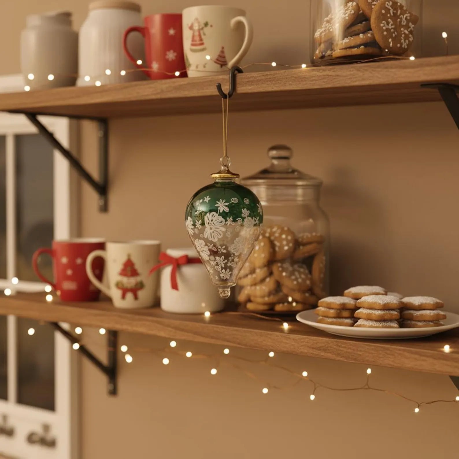 Blown glass Christmas ornament